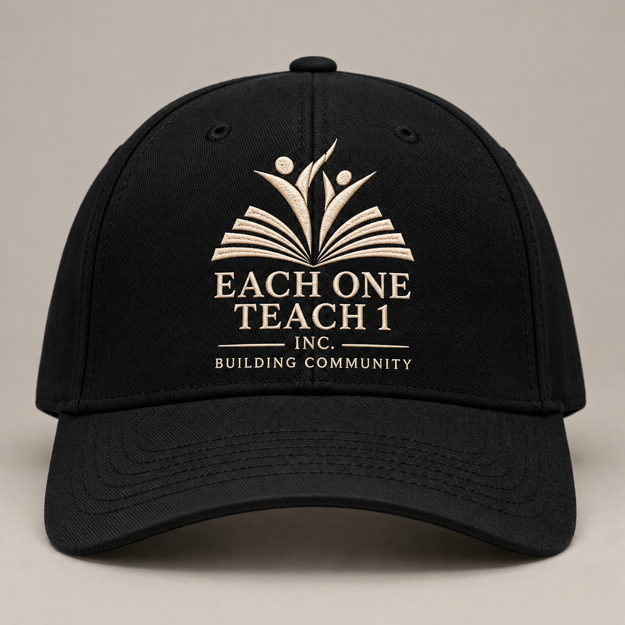 Each One Teach 1 Inc. Hat Building Community design mockup